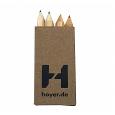 HOYER Buntstift Set bestehend aus 4 Holzbuntstiften