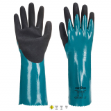 Grip Lite Handschuh mit Stulpe Blau/Schwarz